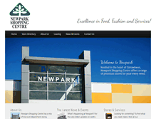 Tablet Screenshot of newparkshoppingcentre.com.au